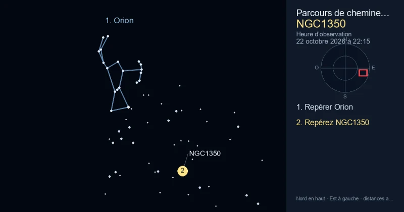 Comment trouver NGC1350 avec Orion