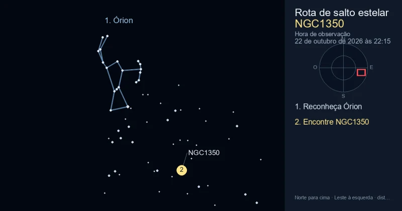 Como encontrar NGC1350 usando Órion
