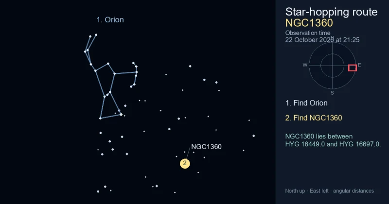 How to find NGC1360 using Orion