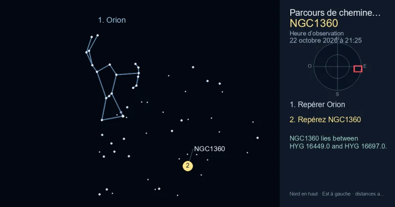 Comment trouver NGC1360 avec Orion