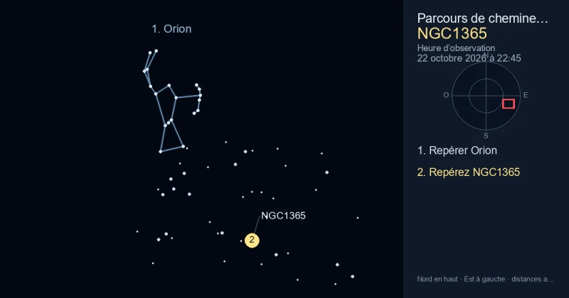 Comment trouver NGC1365 avec Orion