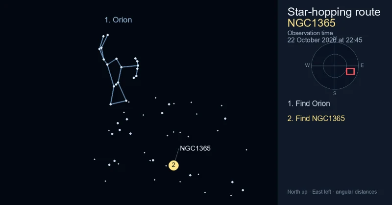 How to find NGC1365 using Orion