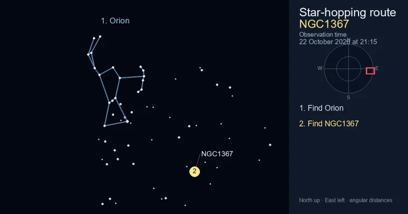 How to find NGC1367 using Orion