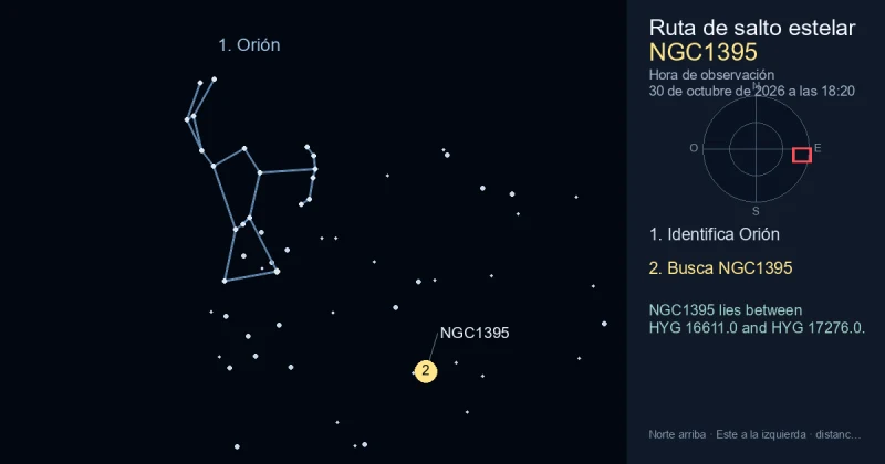 Cómo encontrar NGC1395 usando Orión