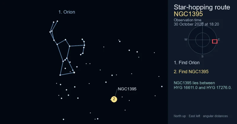 How to find NGC1395 using Orion