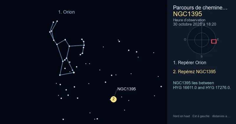 Comment trouver NGC1395 avec Orion
