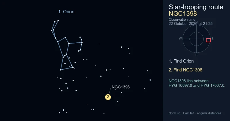 How to find NGC1398 using Orion