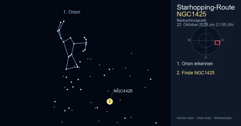 So findest du NGC1425 mithilfe von Orion