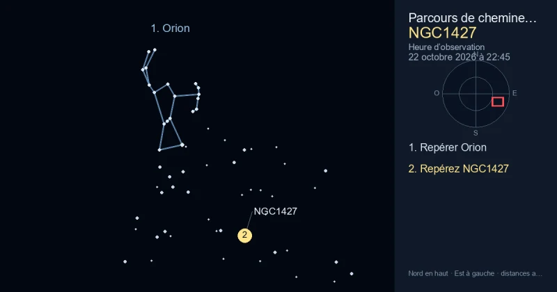 Comment trouver NGC1427 avec Orion