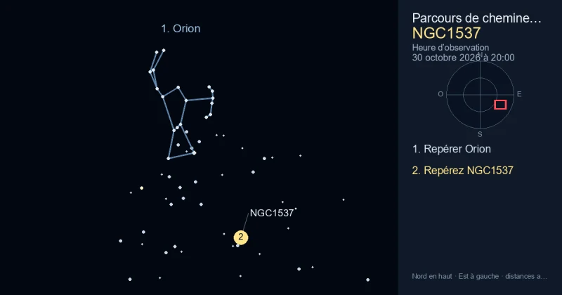 Comment trouver NGC1537 avec Orion