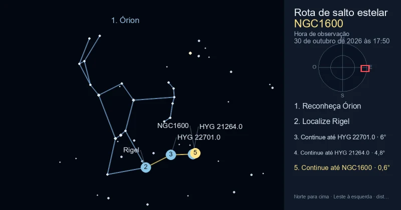 Como encontrar NGC1600 usando Órion