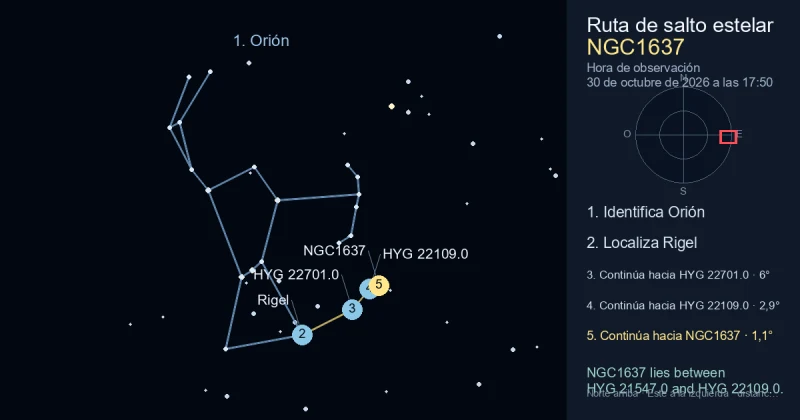 Cómo encontrar NGC1637 usando Orión
