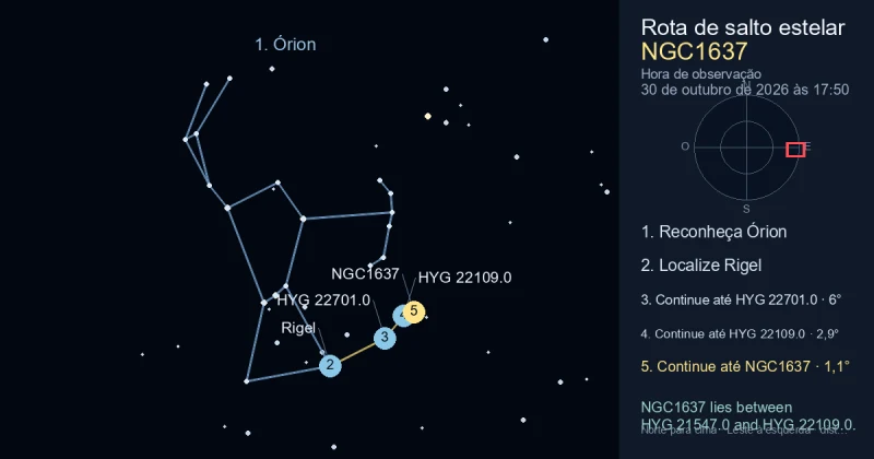 Como encontrar NGC1637 usando Órion