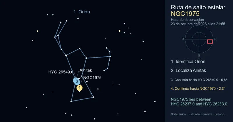 Cómo encontrar NGC1975 usando Orión