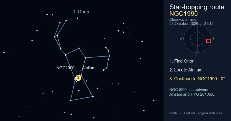 How to find NGC1990 using Orion