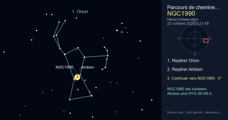 Comment trouver NGC1990 avec Orion