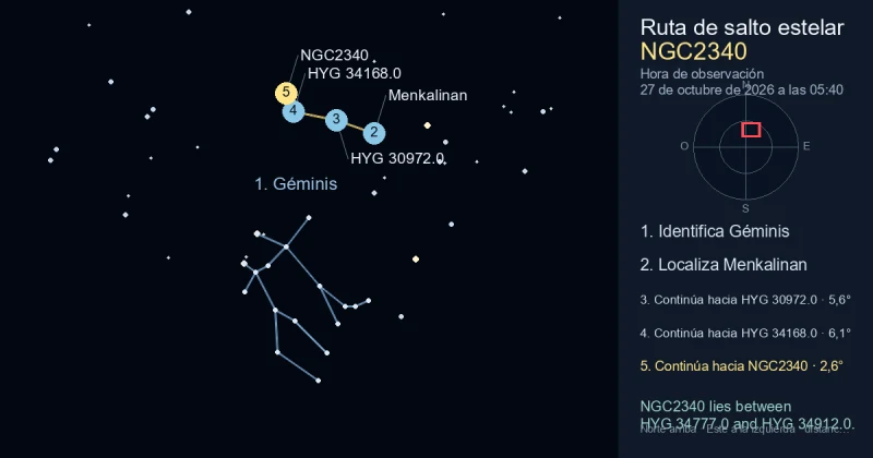 Cómo encontrar NGC2340 usando Géminis