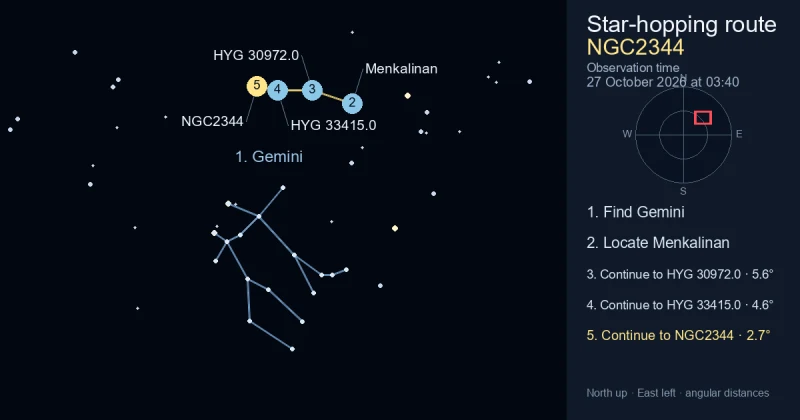 How to find NGC2344 using Gemini — Sky Tonight