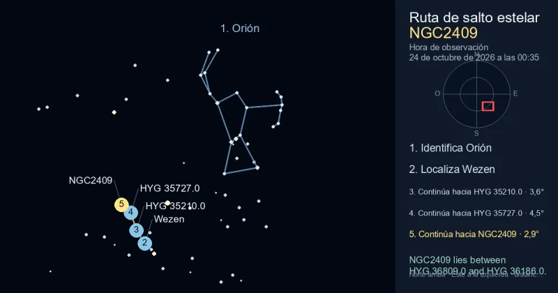Cómo encontrar NGC2409 usando Orión