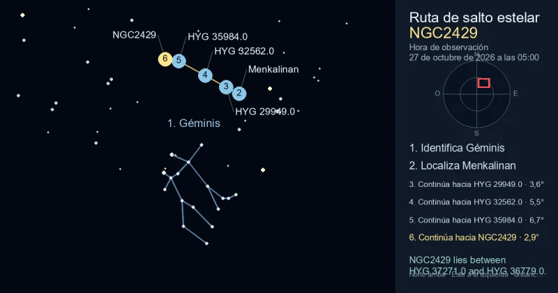 Cómo encontrar NGC2429 usando Géminis