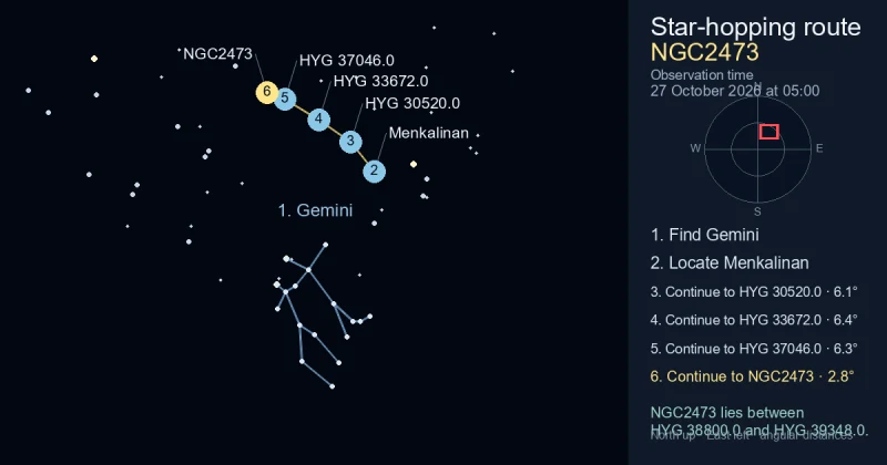 How to find NGC2473 using Gemini