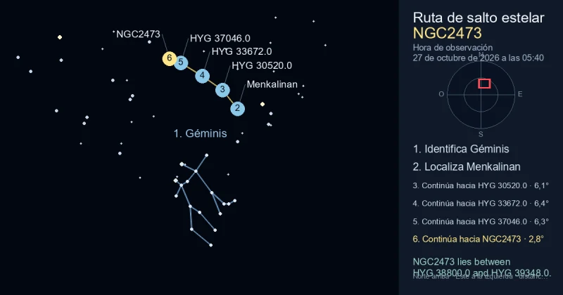 Cómo encontrar NGC2473 usando Géminis