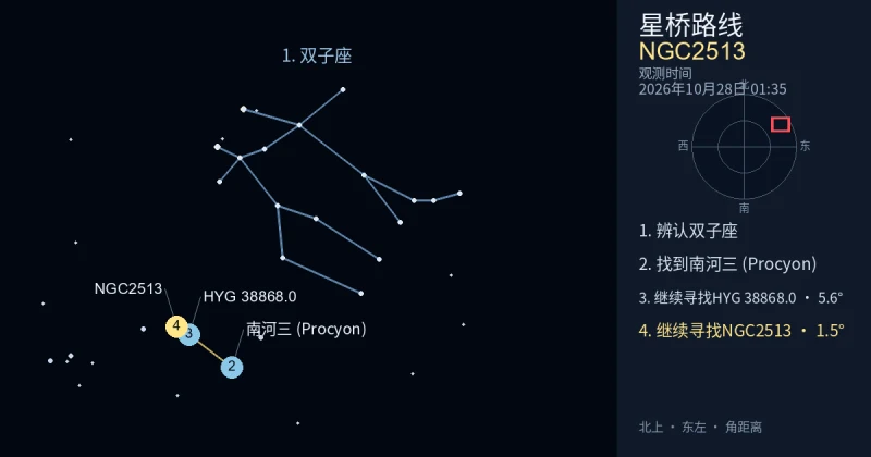 借助双子座寻找NGC2513
