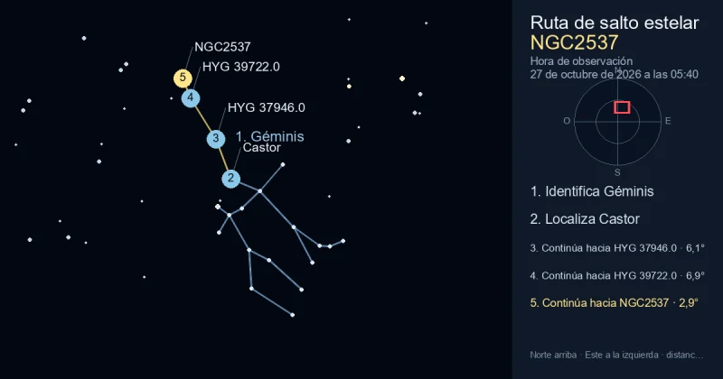 Cómo encontrar NGC2537 usando Géminis