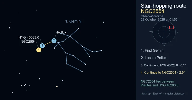 How to find NGC2554 using Gemini