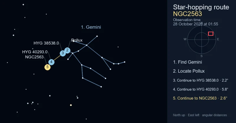 How to find NGC2563 using Gemini