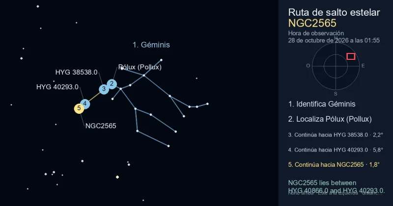 Cómo encontrar NGC2565 usando Géminis