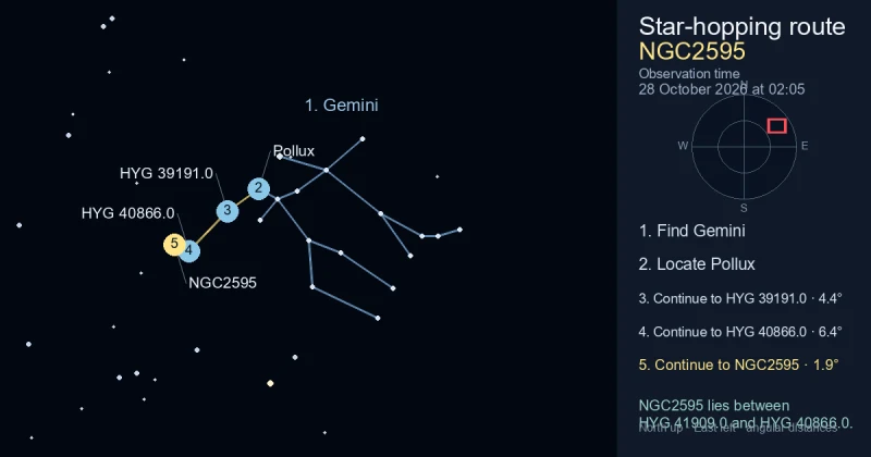 How to find NGC2595 using Gemini