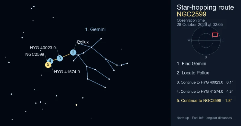 How to find NGC2599 using Gemini
