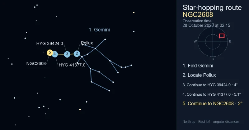 How to find NGC2608 using Gemini