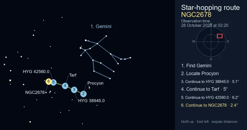 How to find NGC2678 using Gemini