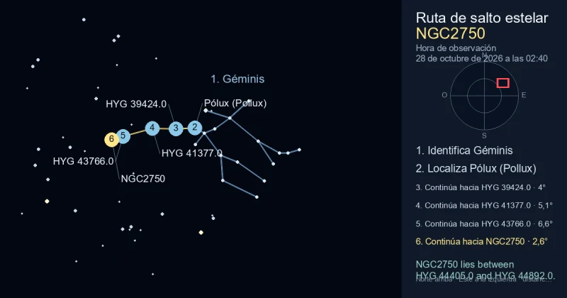 Cómo encontrar NGC2750 usando Géminis