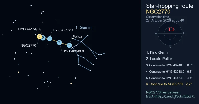 How to find NGC2770 using Gemini