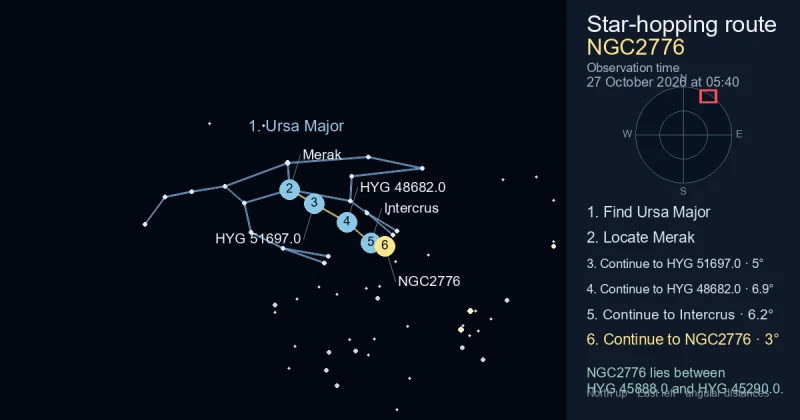 How to find NGC2776 using Ursa Major