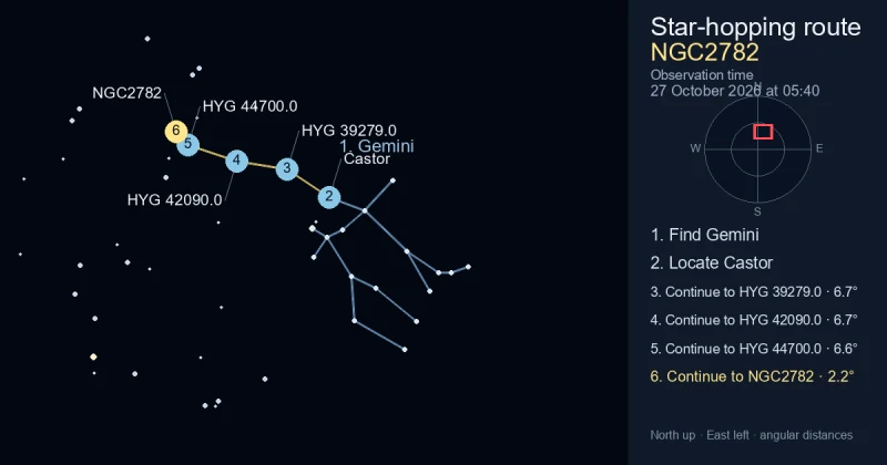 How to find NGC2782 using Gemini