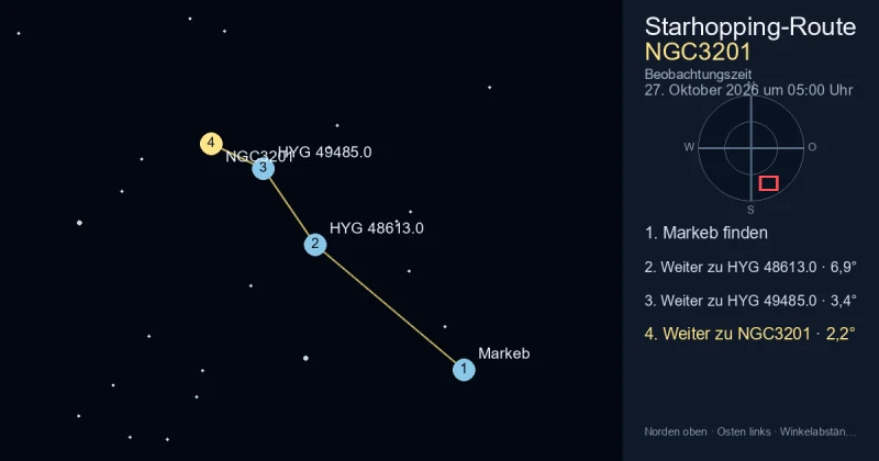 NGC3201 von Markeb aus finden