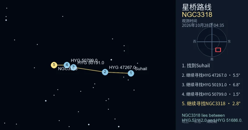 从Suhail寻找NGC3318