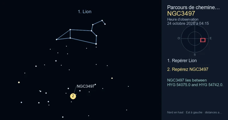 Comment trouver NGC3497 avec Lion