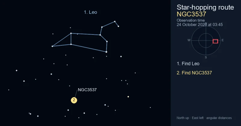How to find NGC3537 using Leo