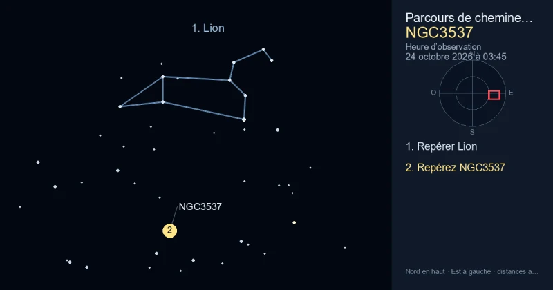 Comment trouver NGC3537 avec Lion