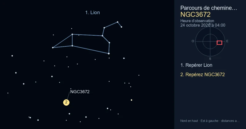 Comment trouver NGC3672 avec Lion
