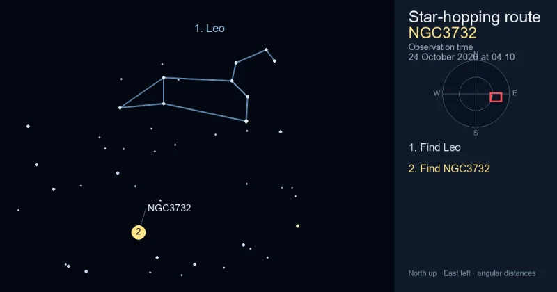 How to find NGC3732 using Leo