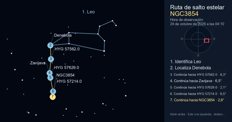 Cómo encontrar NGC3854 usando Leo