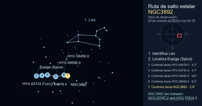 Cómo encontrar NGC3892 usando Leo