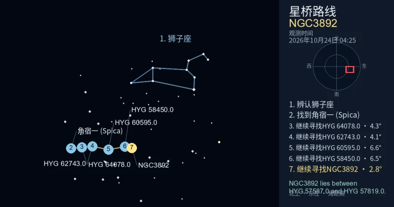 借助狮子座寻找NGC3892