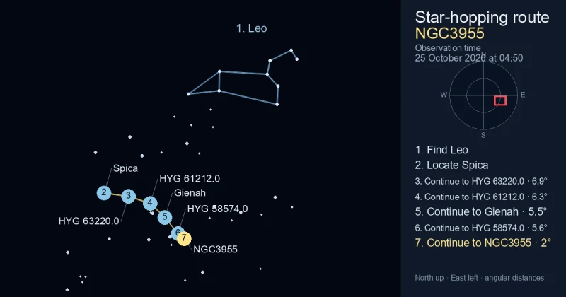 How to find NGC3955 using Leo